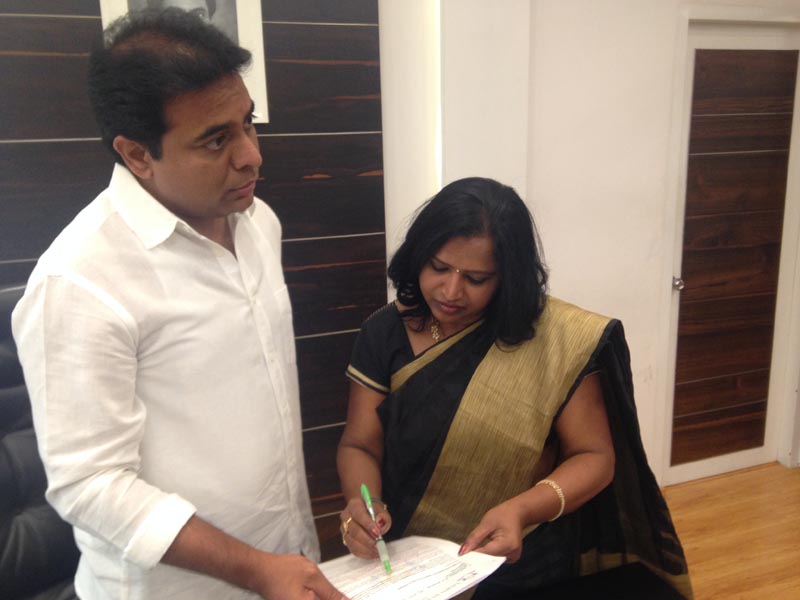 Jyothi Reddy with KTR