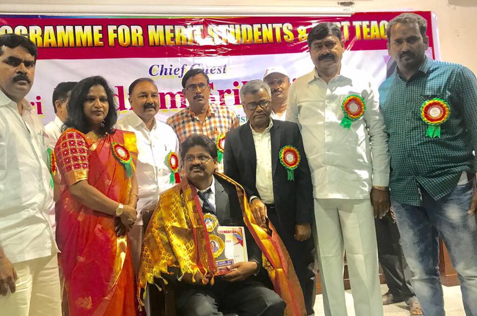 Glad to Give Meritorious Awards to 10/10 and Highest Score in the 10th Class and Best Teachers Awards Program by Jyothi Reddy Foundation at Warangal
