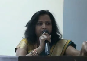 Jyothi Reddy addressing professional students of SITAM, vizianagaram 