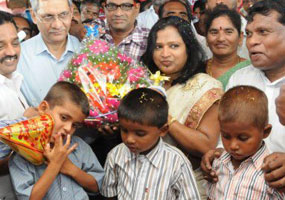 75 children brithday celebrations at Maa illu